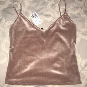 Crushed velvet crop top